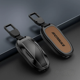Legering en lederen sleutelhanger hoes voor Tesla  Model 3/Y/S/X